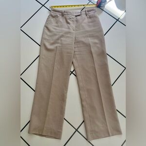 Beige Wide-Leg Trousers